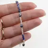 Bratara Amazonit, Safir si Lapis Lazuli sfere fatetate cu Argint 925, 2-4mm, imagine 4