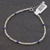 Bratara Amazonit si Lapis Lazuli sfere fatetate si Argint 925, 2-3mm, imagine 2