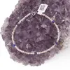 Bratara Amazonit si Lapis Lazuli sfere fatetate si Argint 925, 2-3mm, imagine 3