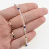 Bratara Amazonit si Lapis Lazuli sfere fatetate si Argint 925, 2-3mm, imagine 4