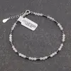Bratara Cristal de stanca, Cuart roz si Hematit sfere fatetate si Argint 925, 2-3mm, imagine 2