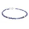 Bratara Lapis Lazuli si Sodalit sfere fatetate cu Argint 925, 3-4mm, imagine 2
