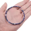 Bratara Lapis Lazuli si Sodalit sfere fatetate cu Argint 925, 3-4mm, imagine 4