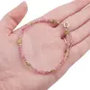 Bratara Peridot neuniform si Turmalina roz sfere cu Argint 925, 3-6mm, imagine 4