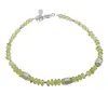 Bratara Peridot sfere si discuri cu Argint 925, 3-4mm