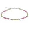 Bratara Peridot si Turmalina roz cu elemente din Argint 925, 3mm, imagine 2