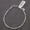 Bratara Piatra lunii si Turmalina roz sfere fatetate cu Argint 925, 2-3mm, imagine 2