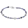 Bratara Sodalit si Safir sfere fatetate cu Argint 925, 2-4mm, imagine 2
