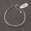 Bratara Turmalina roz si Topaz cu Argint 925, 3-4mm, imagine 2