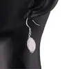 Cercei cu agatatoare Cuart roz banuti fatetati si Argint 925, 11mm, imagine 2