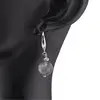 Cercei cu agatatoare Labradorit sfere si baza lata de Argint 925, 8mm, imagine 2