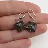 Cercei cu agatatoare Turmalina si baza lata de Argint 925, 10mm, imagine 3