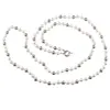 Colier Perle de Mallorca gri, bej si albe, sfere 6mm, imagine 3