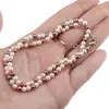Colier Perle de Mallorca maro, crem si albe, sfere 4mm, imagine 2