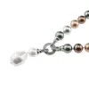 Colier Perle de Mallorca multicolore cu pandantiv, 12mm, imagine 3