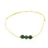 Bratara cu snur Ochi de tigru verde sfere, 6mm, imagine 2