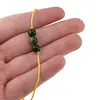 Bratara cu snur Ochi de tigru verde sfere, 6mm, imagine 3