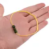 Bratara cu snur Ochi de tigru verde sfere, 6mm, imagine 4