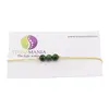 Bratara cu snur Ochi de tigru verde sfere, 6mm