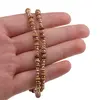 Colier Jasp peisaj rondele cu elemente aurii, 4mm, imagine 3