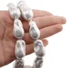 Colier Perle de Mallorca baroque albe, 26mm, imagine 4