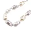 Colier Perle de Mallorca baroque roz, crem si albe, 26mm, imagine 3