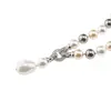 Colier Perle de Mallorca gri, crem si albe cu pandantiv, 10mm, imagine 3