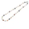 Colier Perle de Mallorca lunguiete gri, maro si albe, 13mm, imagine 2
