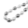Colier Perle de Mallorca lunguiete gri si albe, 16mm, imagine 3