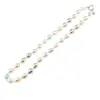 Colier Perle de Mallorca lunguiete multicolore pastelate, 13mm, imagine 2