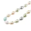 Colier Perle de Mallorca lunguiete multicolore pastelate, 13mm, imagine 3