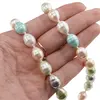 Colier Perle de Mallorca lunguiete multicolore pastelate, 13mm, imagine 4