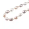 Colier Perle de Mallorca lunguiete roz, crem si albe, 13mm, imagine 3