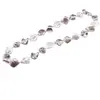 Colier Perle de Mallorca neuniforme gri, roz si albe, 18mm, imagine 2
