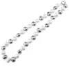 Colier Perle de Mallorca ovale gri si albe, 13mm, imagine 2