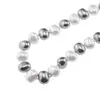 Colier Perle de Mallorca ovale gri si albe, 13mm, imagine 3