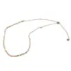 Colier Sidef crem cuburi cu elemente aurii, 3mm