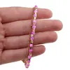 Colier Sidef roz cuburi cu elemente aurii, 3mm, imagine 3