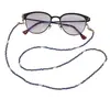 Colier / Snur pentru ochelari albastru electroplacat discuri fatetate si Perle, 70cm, imagine 3