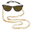Colier / Snur pentru ochelari model lant din plastic galben, 72cm, imagine 3