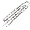 Colier / Snur pentru ochelari model lant din plastic gri, 72cm