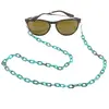 Colier / Snur pentru ochelari model lant din plastic turcoaz, 72cm, imagine 3
