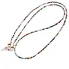 Colier / Snur pentru ochelari multicolor discuri fatetate si Perle, 70cm