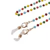 Colier / Snur pentru ochelari multicolor sfere fatetate, 58cm, imagine 2