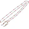 Colier / Snur pentru ochelari pastel sfere fatetate, 58cm
