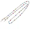 Colier / Snur pentru ochelari Perle si cristale multicolore, 60cm