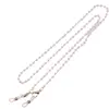 Colier / Snur pentru ochelari roz sfere fatetate, 58cm