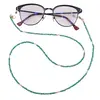 Colier / Snur pentru ochelari verde discuri fatetate si Perle, 70cm, imagine 3