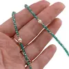 Colier / Snur pentru ochelari verde discuri fatetate si Perle, 70cm, imagine 4
