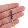 Bratara cu snur 5 cristale Ametist, 4mm, imagine 3